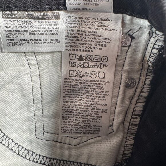 Levis Jeans Mens 30 Black 511 Slim Straight Mid Rise Stretch - Picture 5 of 12